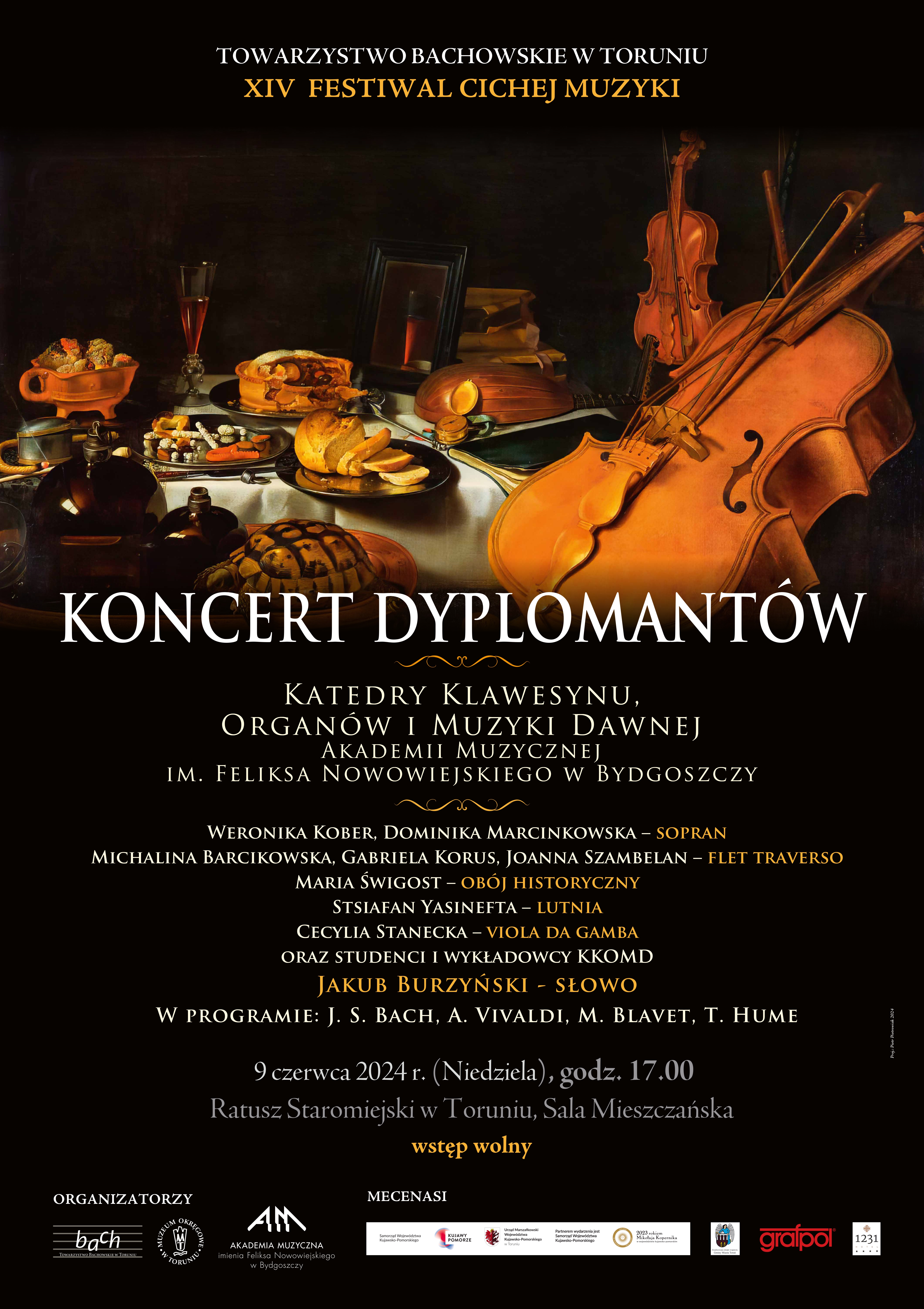 Koncert dyplomantów bydgoskiej Akademii Muzycznej w ramach XIV Festiwalu Cichej Muzyki